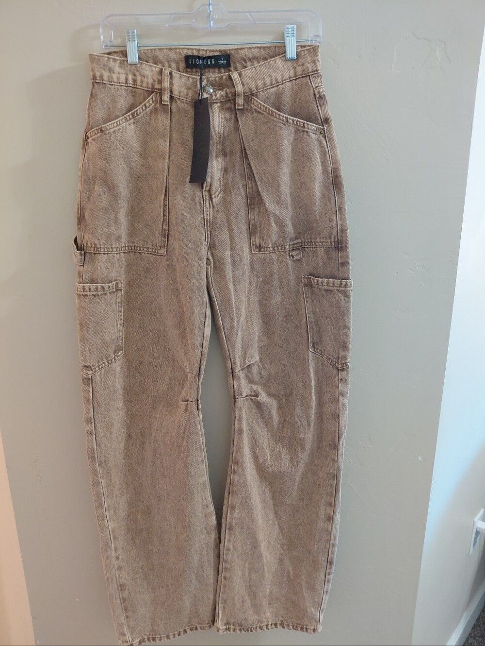 Lioness MIAMI VICE TAN WASH Denim Barrell Size SMALL - Picture 1 of 10